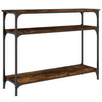 vidaXL Mesa consola madera de ingeniería 100x29x75 cm Negro, Roble Sonoma, Roble ahumado Mesa de sofá Mesa de Entrada para Salón Consola de Entrada Mueble Recibidor Mesita Mesa auxiliar Salon - details 4