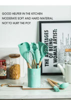 Juego De Utensilios De Cocina Ecológicos De Silicona 13PCS Antiadherentes Con Caja De Almacenamiento Herramientas De Hornear Y Medidora - details 17