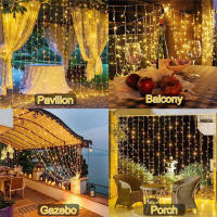 Luces De Tela Solar Con 600 LED Para Jardín Fiesta Boda Decoración De Navidad Cobre Fino Arco Iris De Jardín Puerta De Entrada - details 8