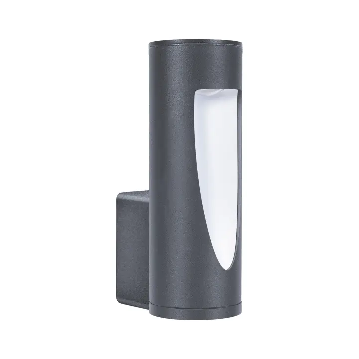FORLIGHT Brit - Aplique Exterior LED con Luz Cálida 3000K para Jardín y Terraza IP54 de Color Gris Urbano - 1