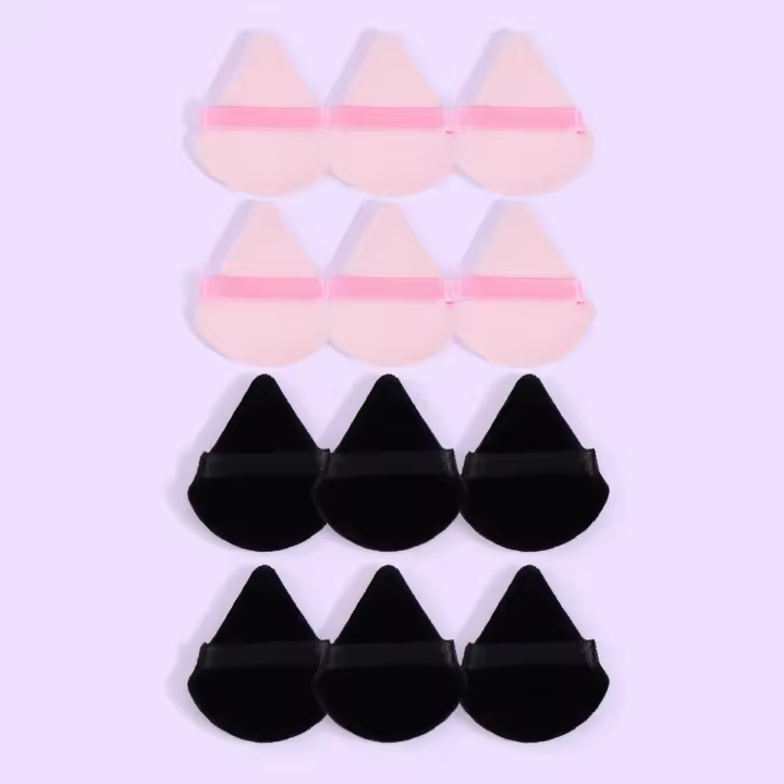 Esponjas Triangulares MAANGE 10/12 Pcs Uso Húmedo y Seco para Suavidad en Ropa de Piel y Cosméticos Líquidos Herramientas de Cuidado de la Piel Facial - 1