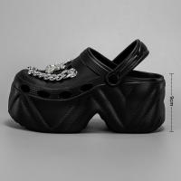 Sandalias De Tacón Alto Con Cadena De Plata Y Patrón De Oso Y Abeja Moda Nueva X8809 Material De Imitación De Cuero Para Mujer - details 8
