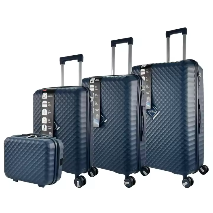 Conjunto de 4 Maletas de Viaje SEVILLAS mod. Triana: Carcasa de PP, Cerradura TSA, 8 Ruedas Giratorias 360°, Asa Telescópica - 1