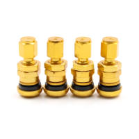 Kit De Valvulas De Rueda Para Coche Camión Motocicleta 4Pcs Con Cierre De Polvo Metálico Y Tornillo Material De Aluminio - details 6