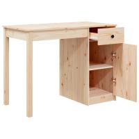 vidaXL Escritorio de madera maciza de pino 100x50x75 cm color natural - details 4