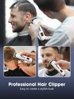 Kemei KM-809A Ajustable Cortadora De Pelo Profesional Para Hombres Con Pantalla LED Cortadora De Cabello Eléctrica Recargable Y Con Cable 3 Cuchillas Incluidas - details 3