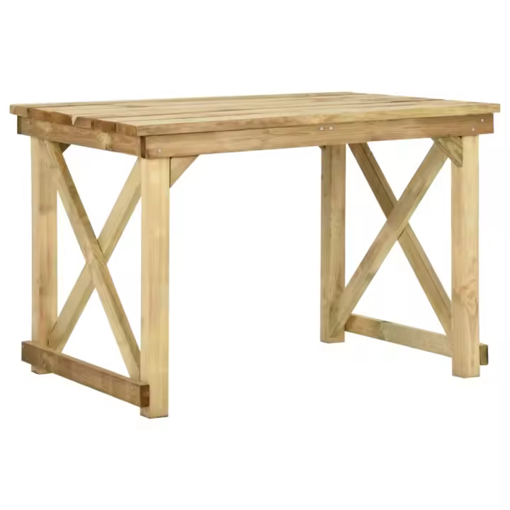Mesa de Jardín de Madera de Pino impregnada 110x79x75 cm - 1