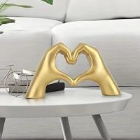 Estatua De Arte Moderno 1pc Decoración De Mano De Corazón Figura De Resina Para Personalizar El Hogar Tamaño 12x30x18cm - details 0