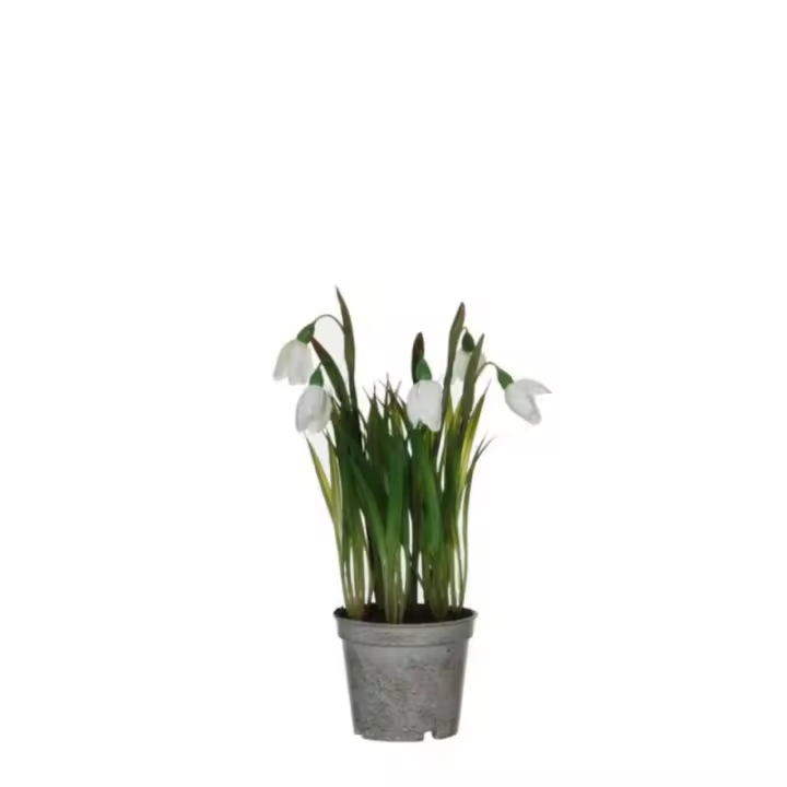 Planta Artificial Galanthus Blanco en Maceta 24cm - Realista y Decorativo - 1