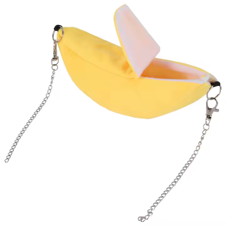 Cama de plátano para mascotas, hamaca para casa de hámster, jaula para animales pequeños, nido, accesorios para hámster - 1