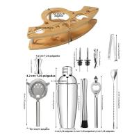 Juego De Barra De Coctelería De Acero Inoxidable Kit De Bartender Con Mezclador De Vino Martini Boston Para Fiesta Bar Tools - details 4