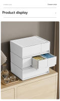 Organizador De Mesilla Plegable De 1/2/3 Capas Caja De Almacenamiento Para Cosméticos Y Suministros Del Hogar Ecológico Y Moderno - details 9
