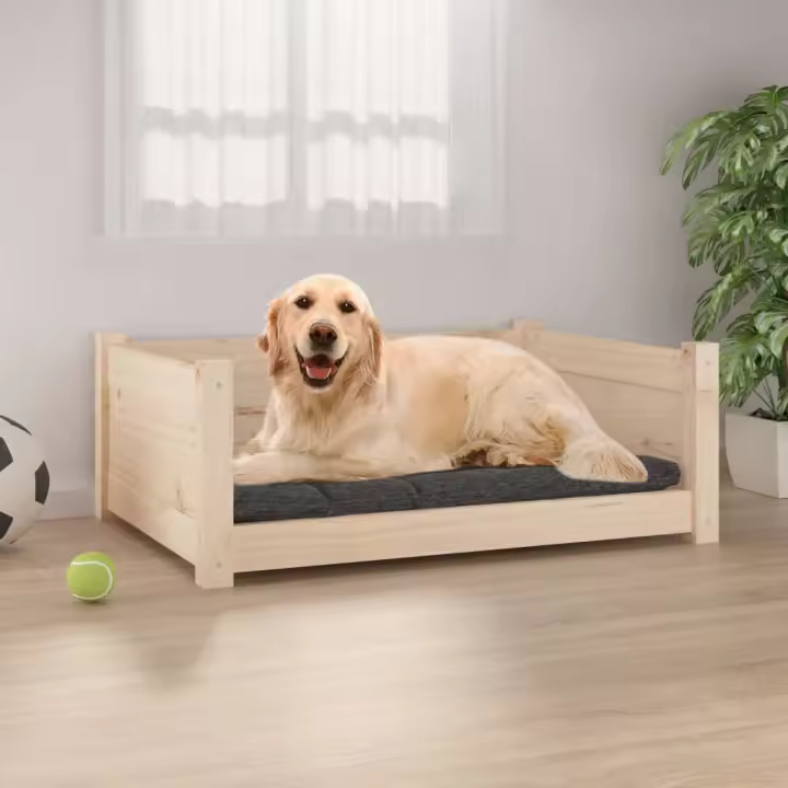 vidaXL Cama para Perros 75,5x55,5x28 cm Mascotas Gatos Color Natural,  Blanco,  Negro y mas - 1