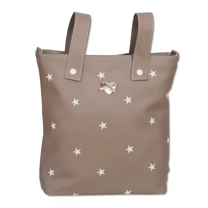 Babyline - Dreams Tostado - Bolsa Infantil - Polipiel Suave - Estrellas Bordadas - 1