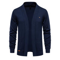Suéter cárdigan informal de otoño para hombre, suéter tejido de negocios de alta calidad, Tops de Color sólido para hombre - details 12