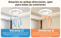 Aigostar Ventilador de Techo con Luz Silencioso, Φ50*16cm blanco y dorado, ajuste de brillo y color, Telecomando, Temporizador, modos de verano e invierno, Apto para Dormitorio, sala, comedor y cocina - details 3