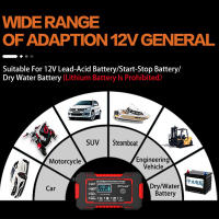Cargador De Batería De Coche Inteligente 12V 6A Carga Rápida Con Pantalla LCD Reparación De Pulso Para Baterías AGM GEL Y Lead-Acid Ciclo Profundo - details 3
