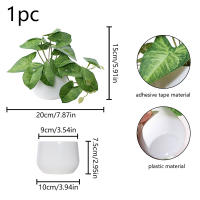 1PC Simulada Planta En Maceta Para Decoración De Oficina Negocios Foyer Jardín Floral Decoración De Hogar Estilo Vínculo - details 4