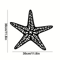 Arte De Pared De Metal En Forma De Estrella De Mar Costera Para Decoración De Interiores Arte De Pared Para Hogar - details 1