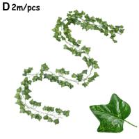 1/2PCS Simulación De Planta De Pared Verde Para Interior Decoración De Flores Rattan Falsas Hojas Verdes Begonia Adorno De Pared Colgante De Plástico - details 24