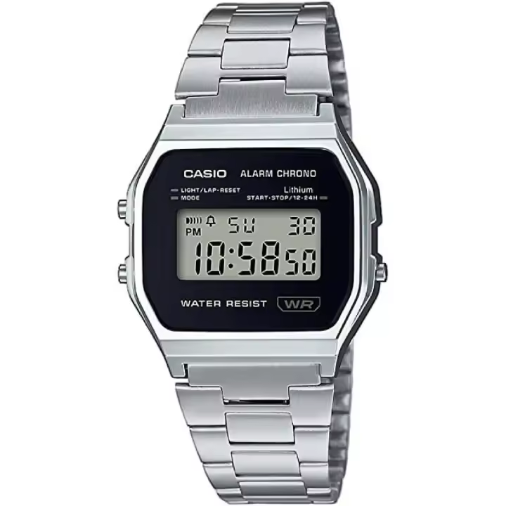Reloj Casio Vintage Unisex Cristal Negro A158WEA-1EF - 1