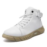 Botas De Piel Para Hombre De Moda Al Aire Libre Botines De Trabajo Ligeros Y Calientes Diseñador Hecho a Mano Clásico Con Cordones Talla Verdadera - details 5