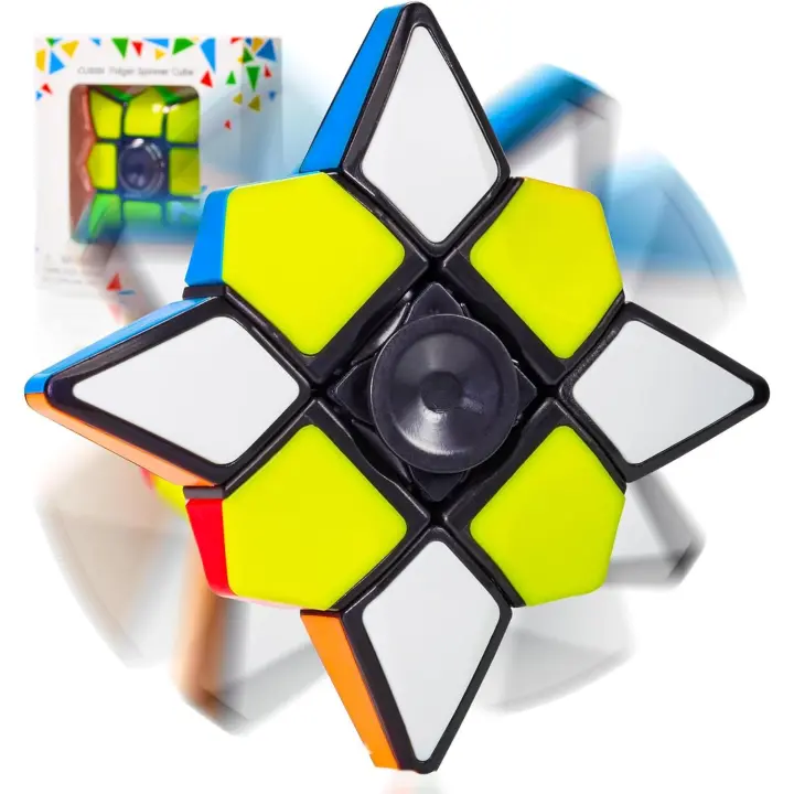 Cube Mágico, Ruleta, y Fidget Spinner en Uno, Acertijo 3x3x1 Para Niños y Adultos - Juguete Educativo Ideal para Desarrollo - 1
