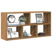 vidaXL Estante de pared madera ingeniería 100x25x50 cm en color Roble ahumado/Roble Sonoma/Negro y más | práctico organizador multiusos diseño compacto funcional - details 8