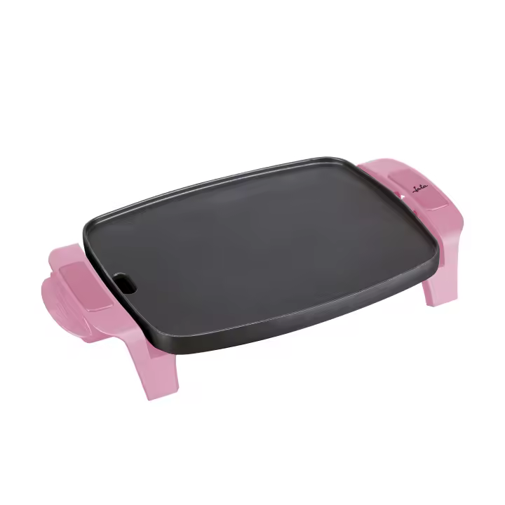 Jata Plancha de asar eléctrica de 28 x 22 cm, ideal para 2 personas. 1000W. Antiadherente. Fabricada en España. Fácil limpieza. Bandeja recogesalsas. Fines solidarios contra el Cáncer de Mama - Jata JEGR5522 - 1