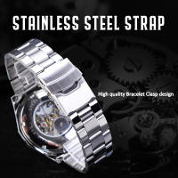Reloj Mecánico WINNER Clásico Esqueleto Para Hombres Manos Luminosas Correa De Acero Inoxidable Marca De Lujo Forsining Reloj De Pulsera - details 6