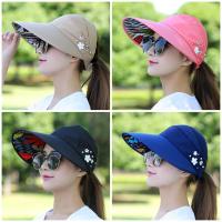Sombrero De Verano Para Mujer Con Pico Ancho Plegable Protección Contra Los Uv Sombreros De Playa Casual De Poliéster - details 14