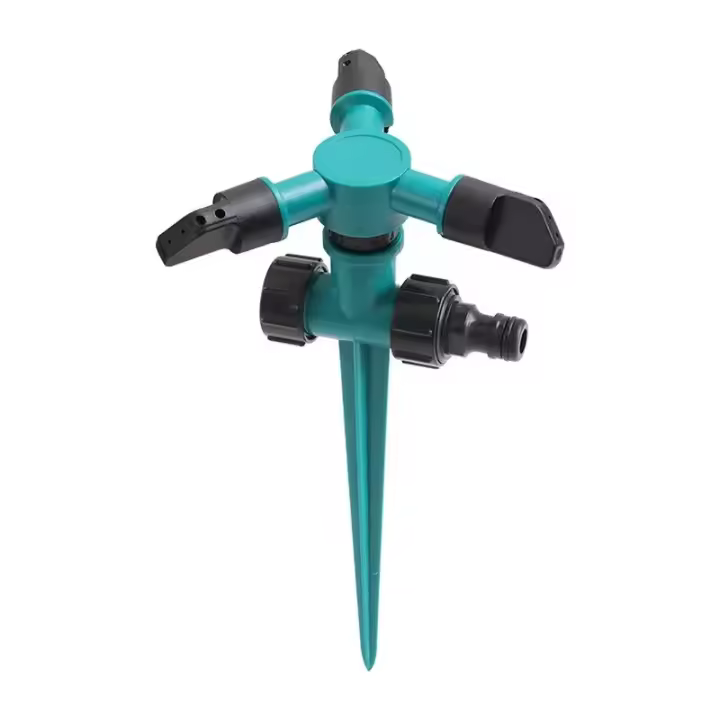1pc Juego De Riega Jardín Rotativo 360 Grados Cabeza De Riega Triangular Automática Para Yarda Irrigación Rotatoria - 1