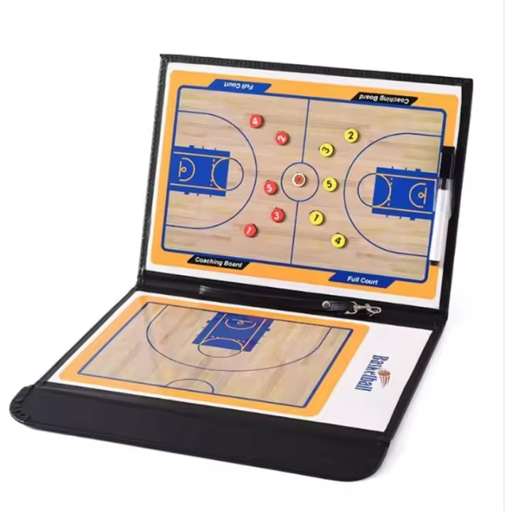 Tablero de entrenamiento de baloncesto, tablero de tácticas magnético para entrenadores, kit con marcador y borrado en seco - 1