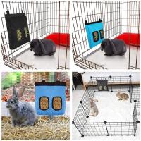 Bolsa de heno para conejos, comedero colgante para cerdos, bolsa de almacenamiento para animales pequeños (azul) - details 3