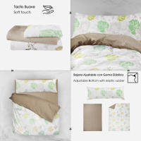 NQT Juego de Funda Nordica 100% Microfibra de Poliester Suave 3 Piezas - Juego de Funda Edredónes, bajera y Funda de Almohada Cama 90, 135, 150 - details 1