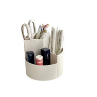 Soporte Para Lápices Multifuncional En Blanco Organizador De Escritorio Para Oficina Con Secciones Y Capas Giratorio Herramientas De Belleza Suministros De Papelería - details 7