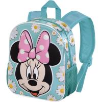 Mochila 3D Pequeña Minnie Mouse Spring Color Azul. Mochila preescolar con relieve frontal 3D. Tamaño 31x26x11cm KARACTERMANIA - details 0