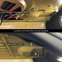 Gancho Para Bolsas De Compras Para Tesla Model 3 Nuevo Highland 2024 Accesorio Para Coche Pendiente De Maletero Y Guantes - details 6