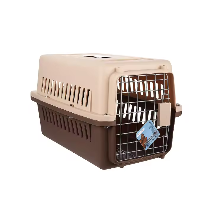 Transportin, Transportadora para Mascotas 50x33x30 cm – Caja de Transporte Plástica para Perros y Gatos, Jaula con Puerta de seguridad, Asa Superior y Ventilación – Ideal para Viajes, Avión o Auto - 1