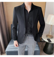 Chaqueta De Traje Para Hombre Estilo Elegante Monabroca Calidad Superior Casual Formal Color Sólido Ajustada 2024 - details 5