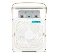 Ventilador Portátil De Enfriamiento Con Luz LED Y Humidificador Tres En Uno Timer De 1 a 3 Horas Para El Hogar 5 Agujeros - details 5