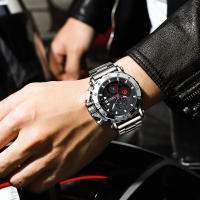 Reloj De Pulsera De Lujo Para Hombres CRRJU Grande Dial En Acero Inoxidable Impermeable Cronógrafo Con Fecha Relogio Masculino - details 20