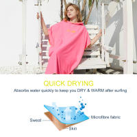 Poncho De Playa Con Capucha Para Adultos Toalla De Baño De Microfibra Toalla De Natación Wetsuit Toalla Cambio Surf - details 51
