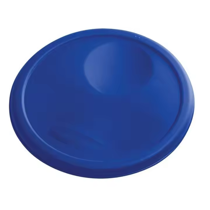 Cubo de Basura Rubbermaid con Tapa Redonda Azul de 7,5 L - Resistente y Fácil de Limpiar - 1