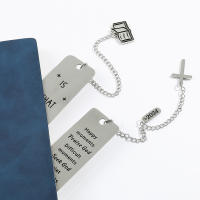 Marcadores De Páginas De Acero Inoxidable Con Cruz Engrava Letras Religión Trenzas Jesús Herramienta De Lectura Para Libros Enthusiasts - details 7