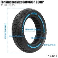 Pneumáticos Sólidos Para Scooter Eléctrico Ninebot Max G30 G30D G30LP Tamaño 10 Pulgadas Resistente Al Desgaste Y Rocios 60/70-6.5 - details 0