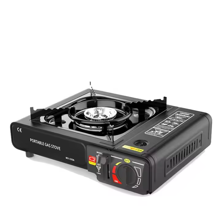 Estua de gas al Aire Libre Horno de casete doméstico portátil a prueba de Viento Cas olla Caliente Estufa de barbacoa Salvaje - 1