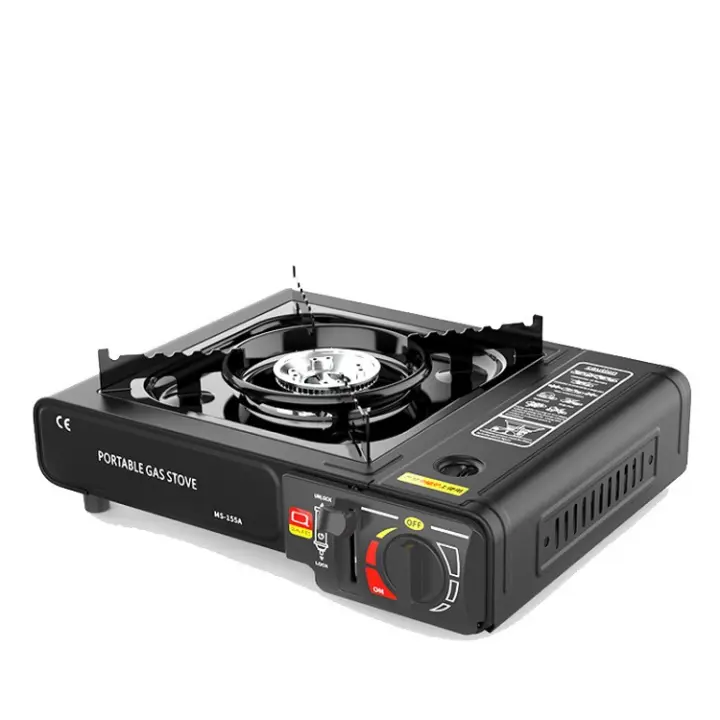 Horno portátil para exteriores, estufa liviana, equipo de cocina para acampar, equipo de emergencia, adecuado para cocinar en campamentos, estufa de gas para exteriores, estufa de cassette portátil para el hogar - 1