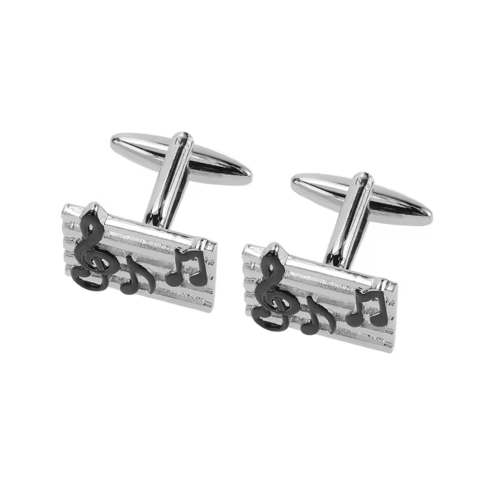 Inmaculada Romero Gemelos Metálicos Partitura 20mm - Elegantes y únicos - 1
