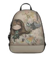 Mochila triple Anekke Real - Tres compartimentos independientes con cierre de cremallera - Bolsillo exterior trasero - Asas regulables - Ref. 41705-044 - Mide 24 x 30 x 12 cm - details 0